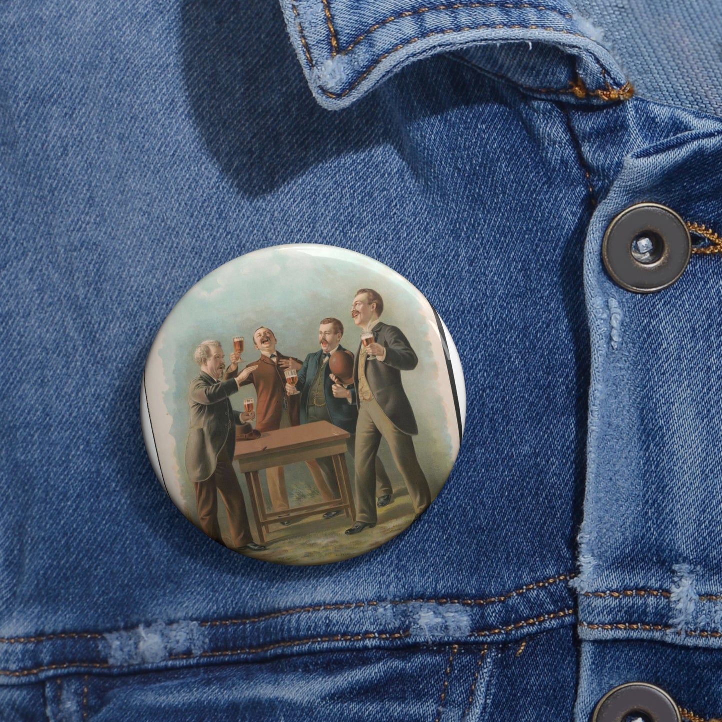 Quartet no. 166 - Print, Library of Congress collection Pin Buttons with Crisp Design