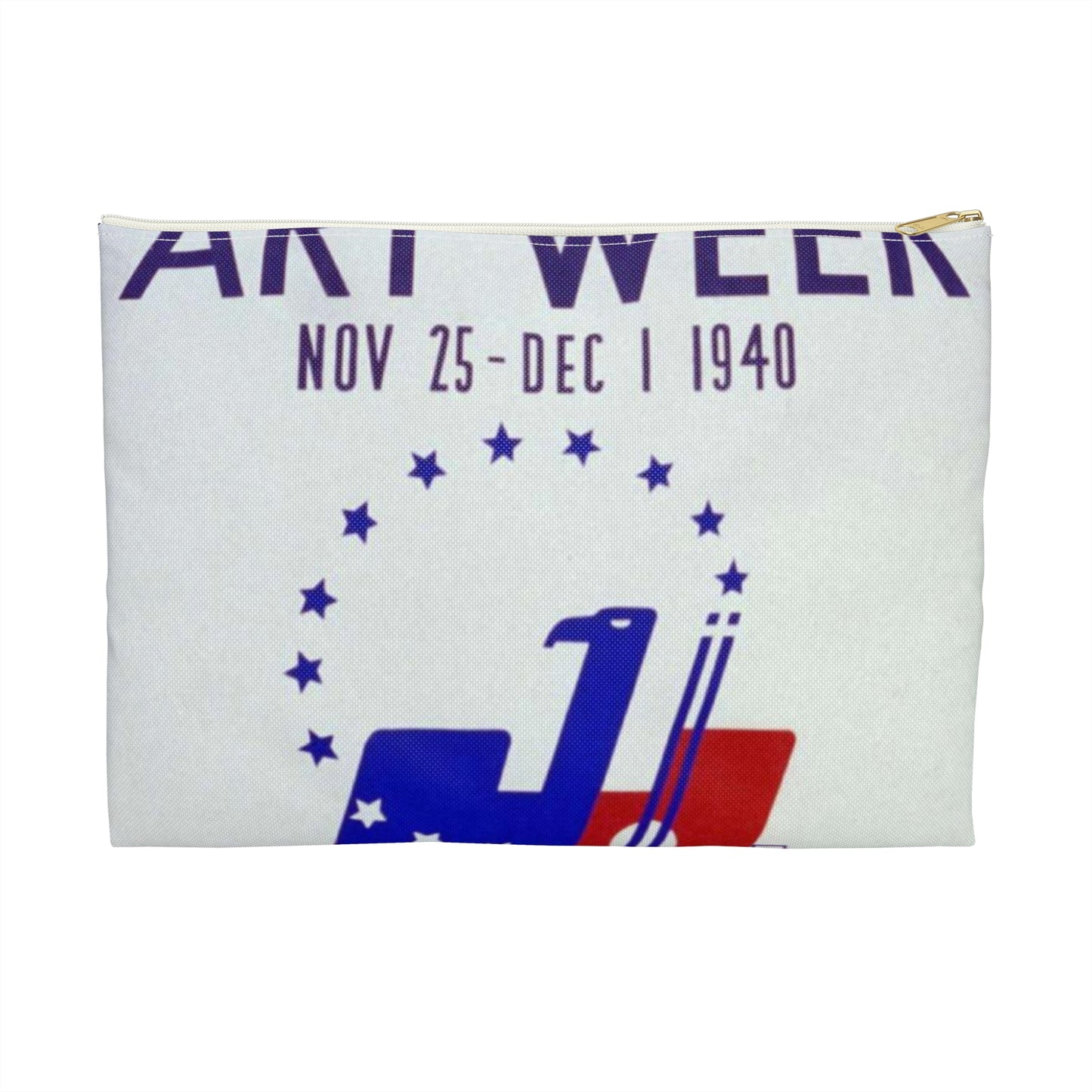 Art week, Nov. 25 - Dec. 1, 1940 Buy American art. Large Organizer Pouch with Black Zipper