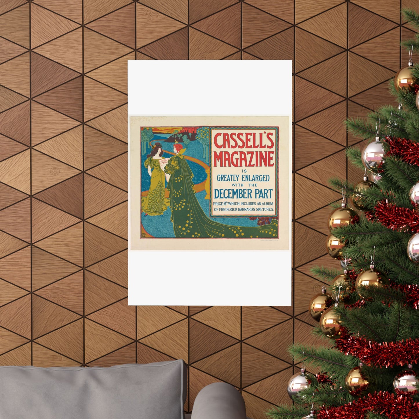 Louis Rhead - Cassell's Magazine: December High Quality Matte Wall Art Poster for Home, Office, Classroom