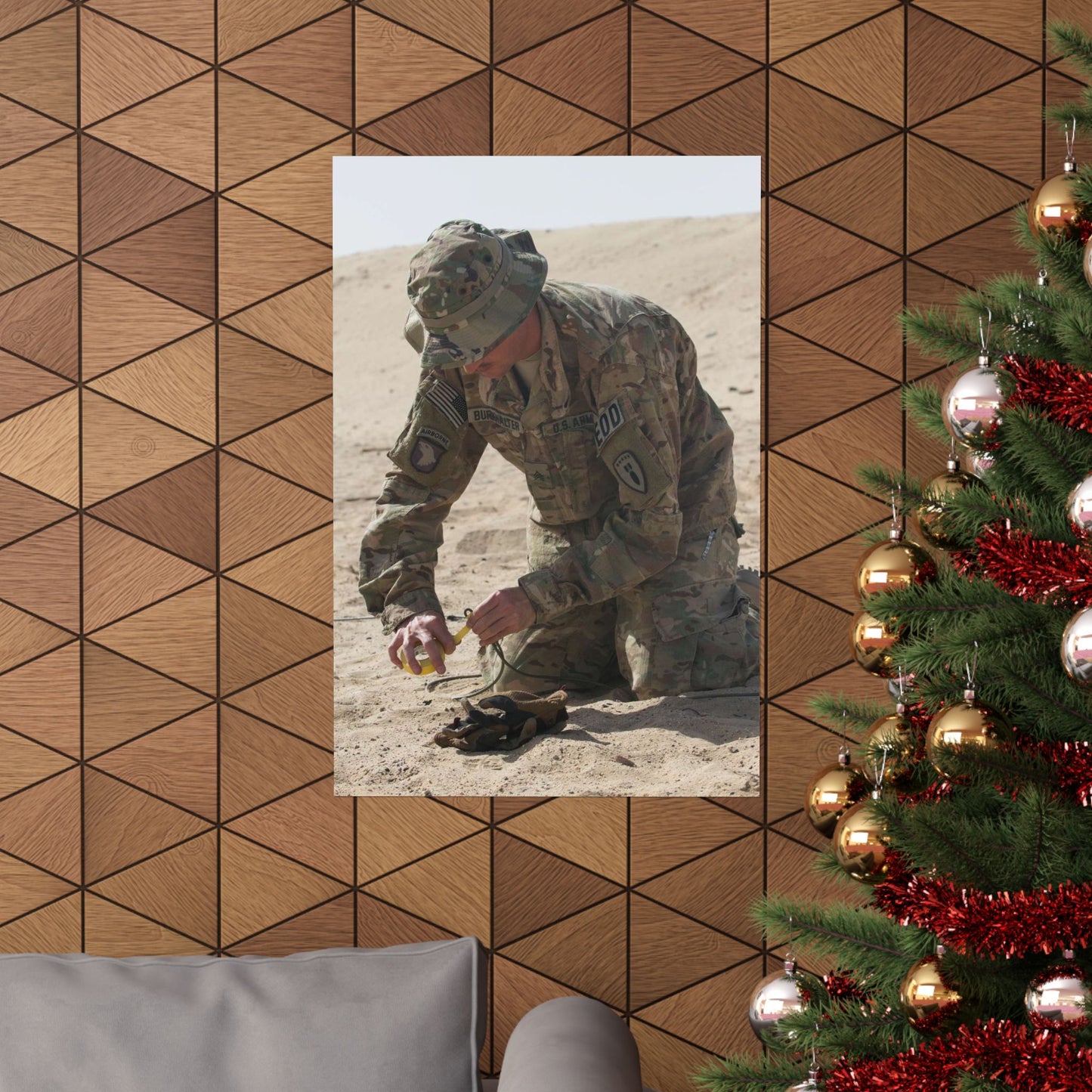 Sergeant Dustin Burkhalter, an explosive ordnance disposal High Quality Matte Wall Art Poster for Home, Office, Classroom