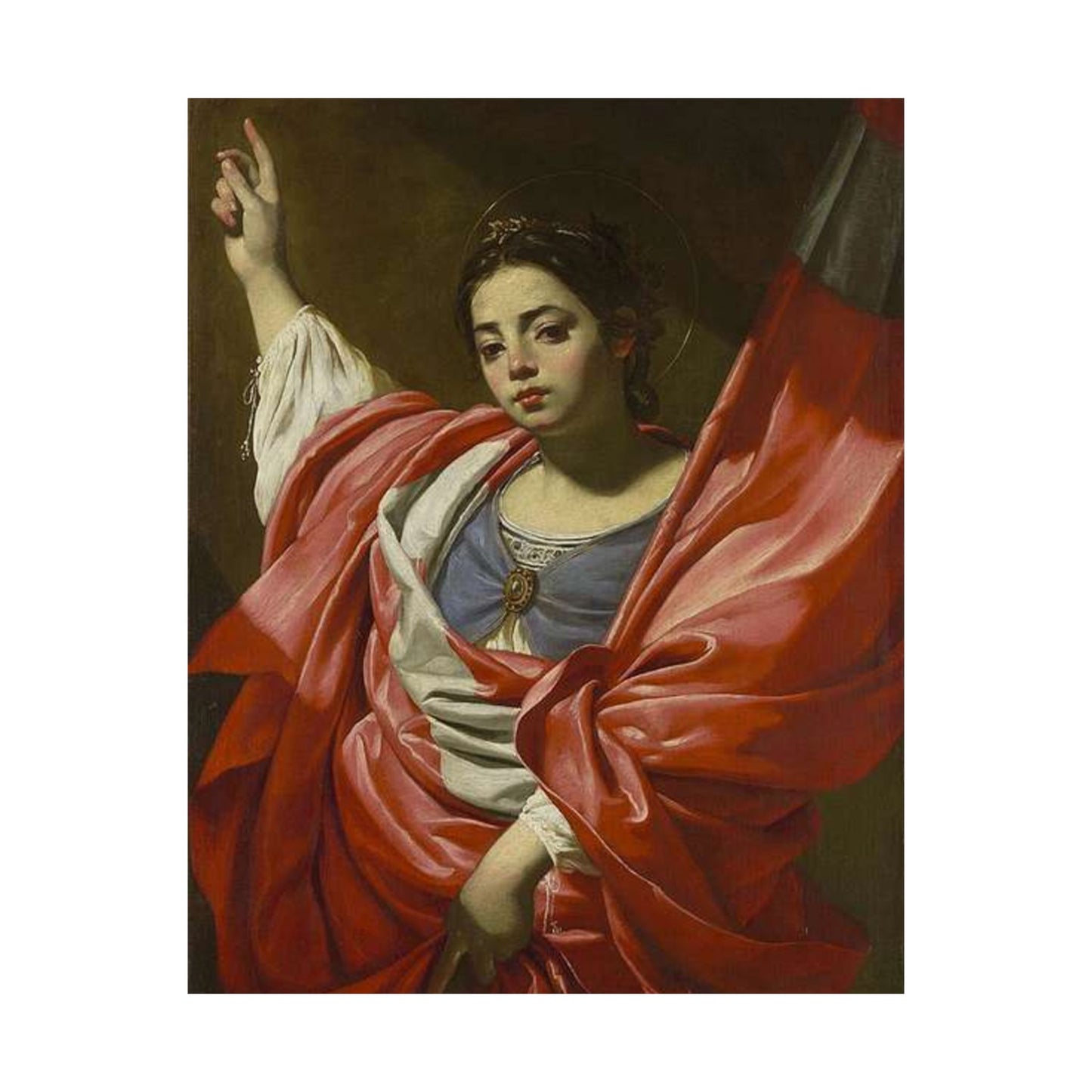 Vouet - School of - St. Ursula, c. 1620, 1961.285 High Quality Matte Wall Art Poster for Home, Office, Classroom