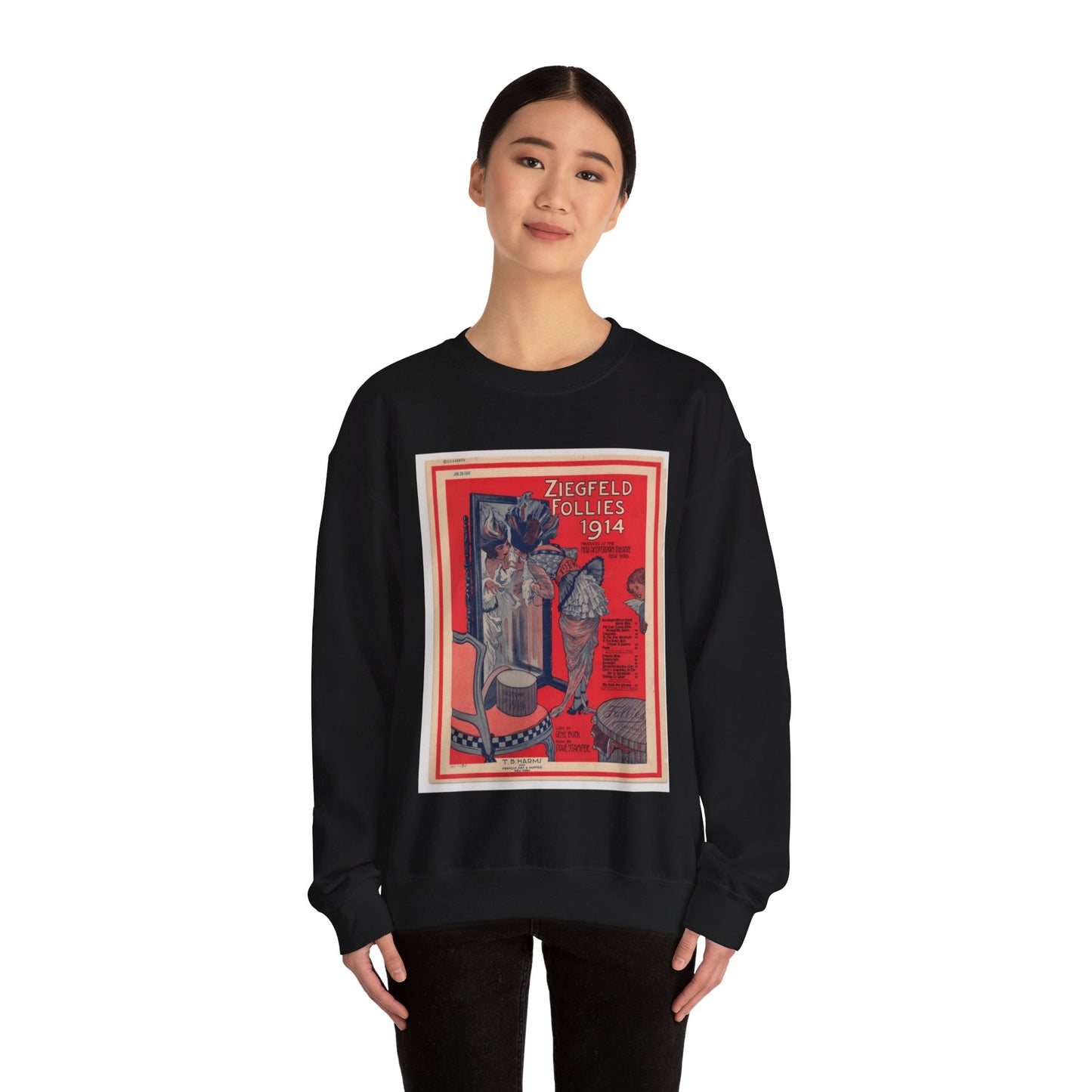 There's something in the air in springtime Black Heavy Blend Adult Crew Neck SweatShirt