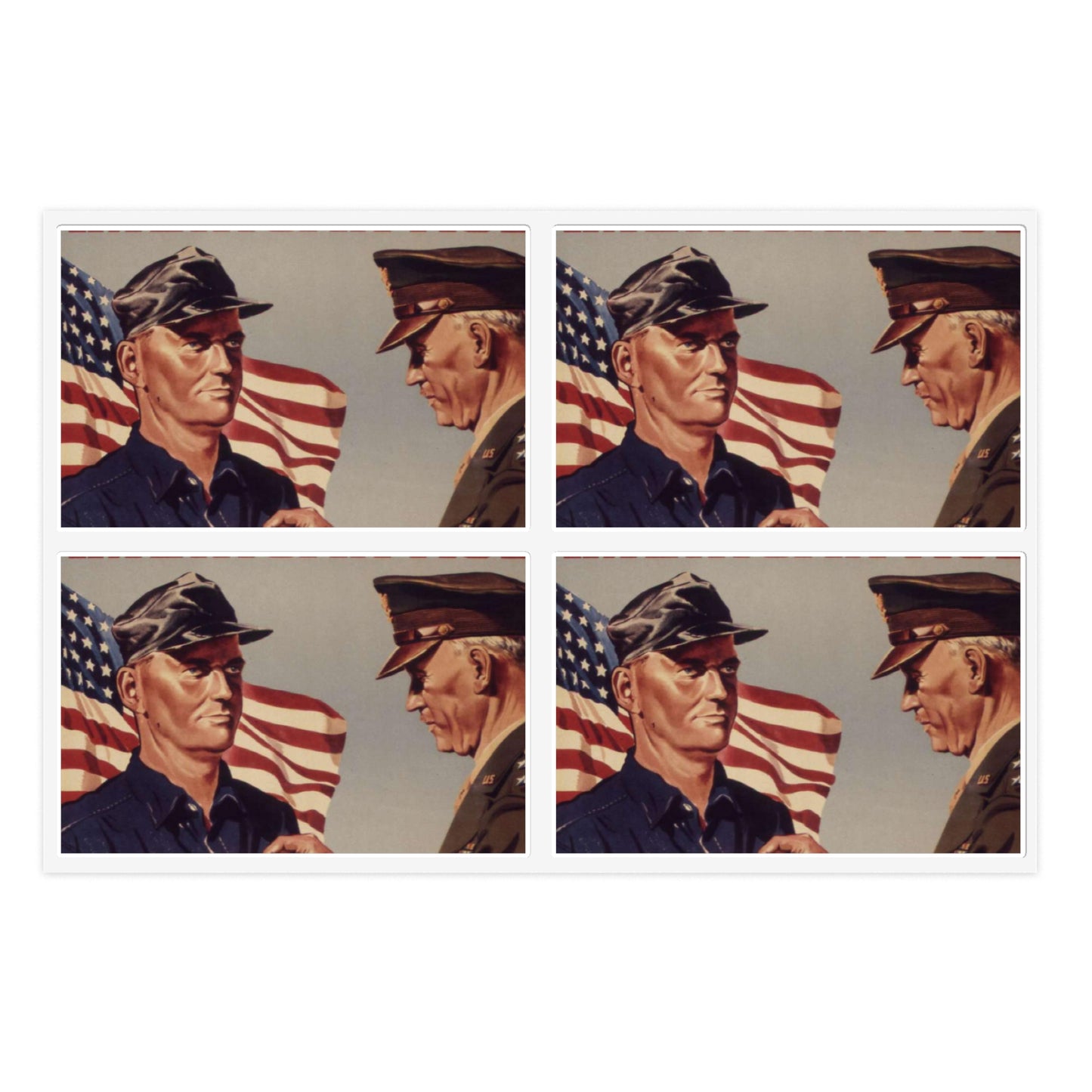 Another American ace^ His guns are shooting down Nazis and Japs right now^ Keep `em firing^ - NARA - 534905 Laminated UV Protective Vinyl Stickers