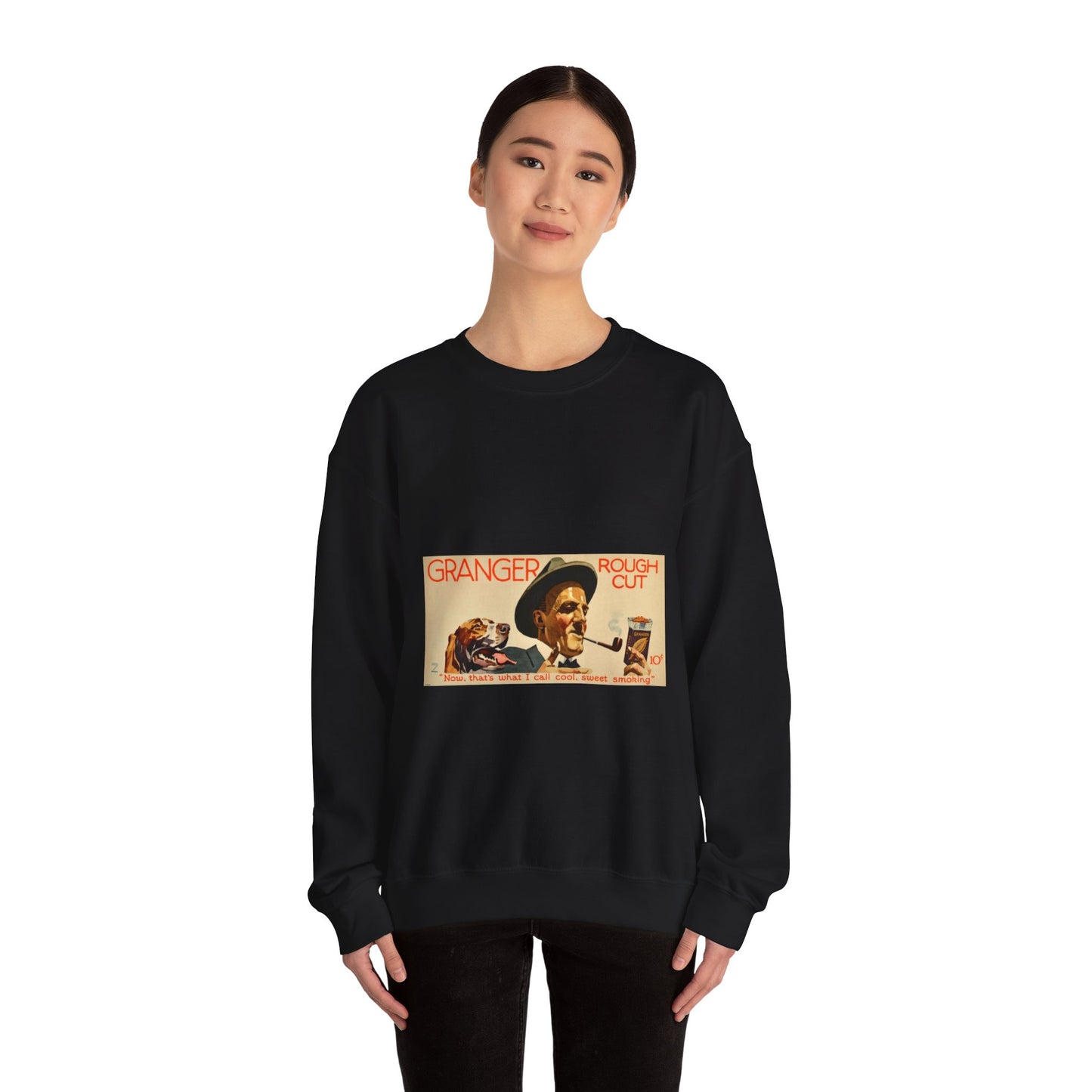 Granger Rough Cut. „Now, that's what I call cool, sweet smoking“, 1923, poster 1 Black Heavy Blend Adult Crew Neck SweatShirt