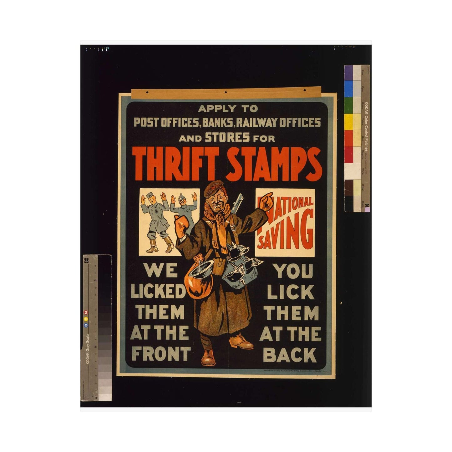 Thrift stamps. We licked them at the front, you lick them at the back High Quality Matte Wall Art Poster for Home, Office, Classroom