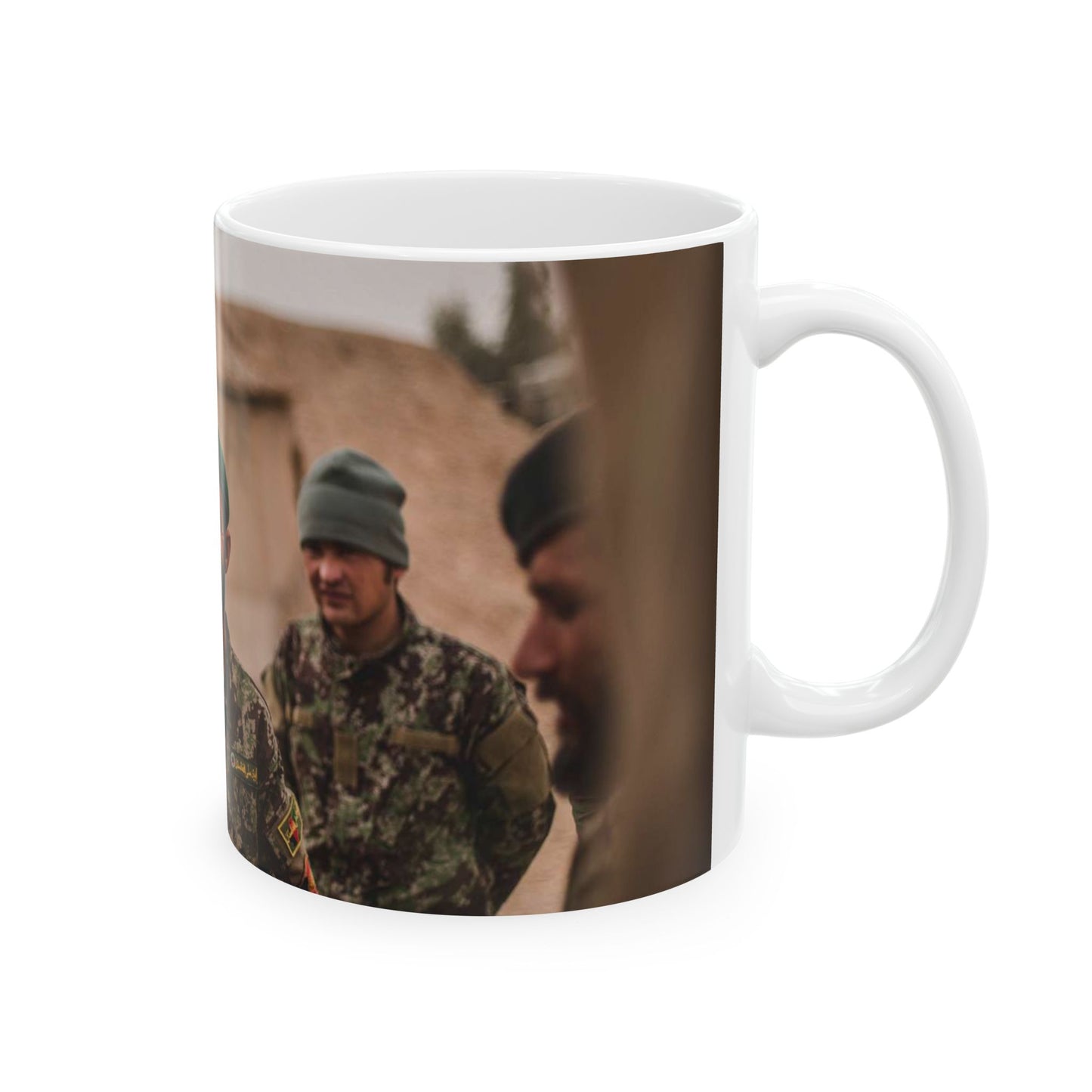 A U.S. Marine with Task Force Southwest (TFSW) converses Beautiful Novelty Ceramic Coffee Mug 11oz