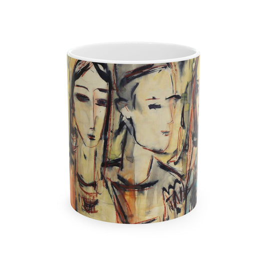 Sans titre - A painting of a group of women standing next to each other Beautiful Novelty Ceramic Coffee Mug 11oz