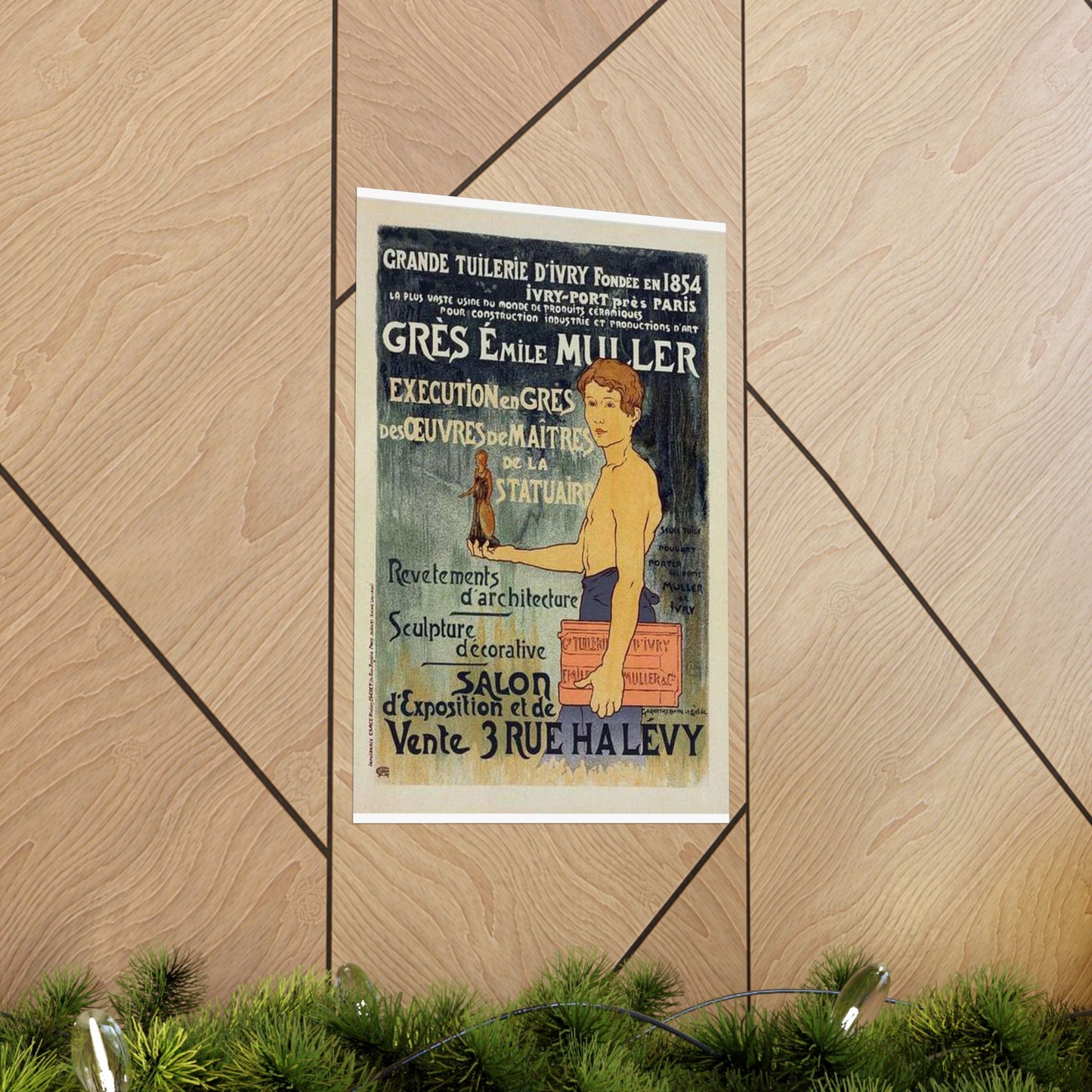 Affiche pour la "Grande Tuilerie d'Ivry" (Usine Émile Muller). High Quality Matte Wall Art Poster for Home, Office, Classroom