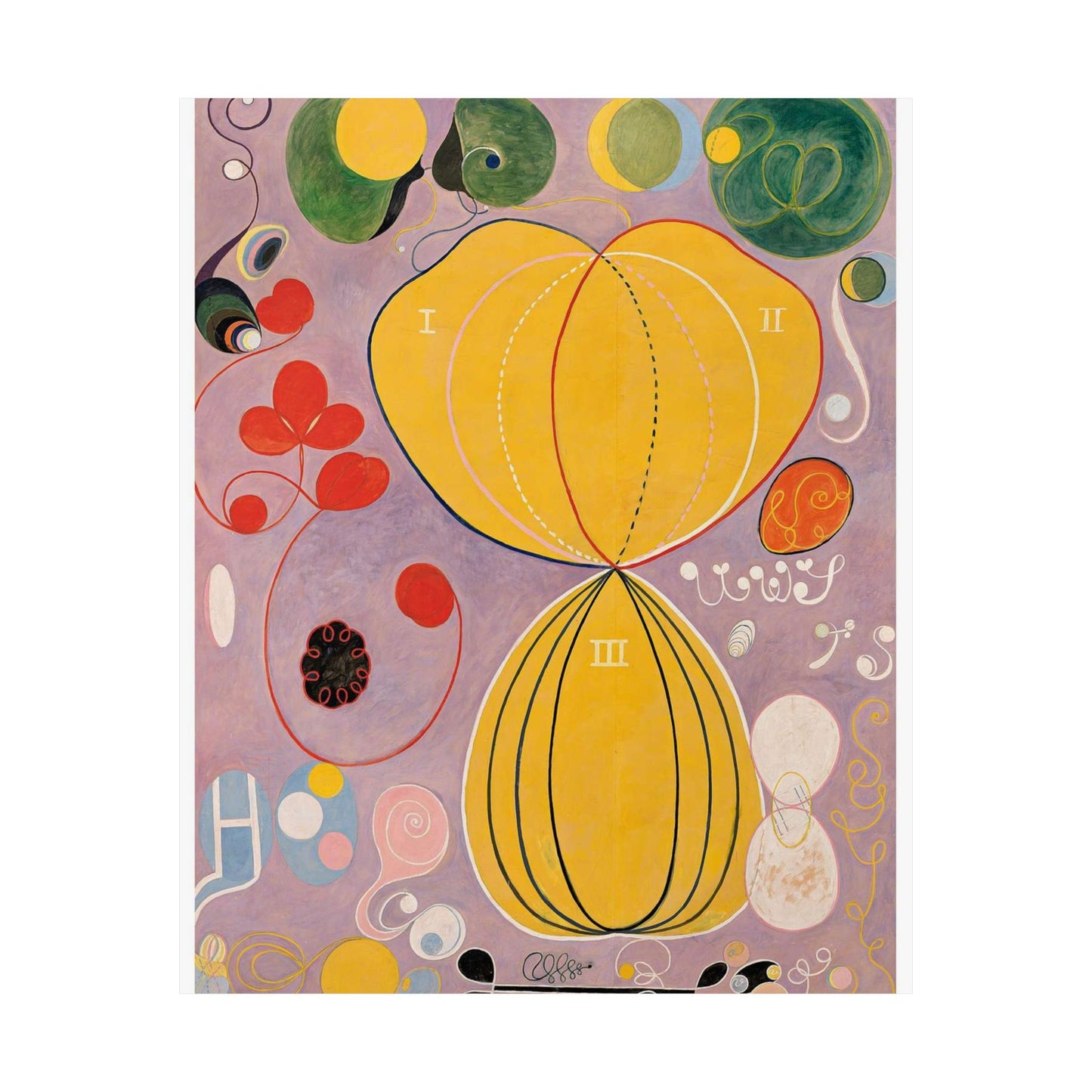 Hilma af Klint - The Ten Largest No. 7 - Adulthood - 1907 High Quality Matte Wall Art Poster for Home, Office, Classroom