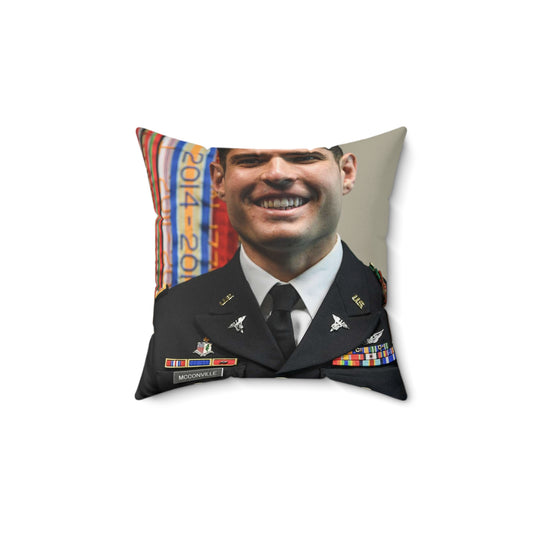 Cpt. Ryan McConville poses for a photo during his promotion Decorative Accent Square Pillow