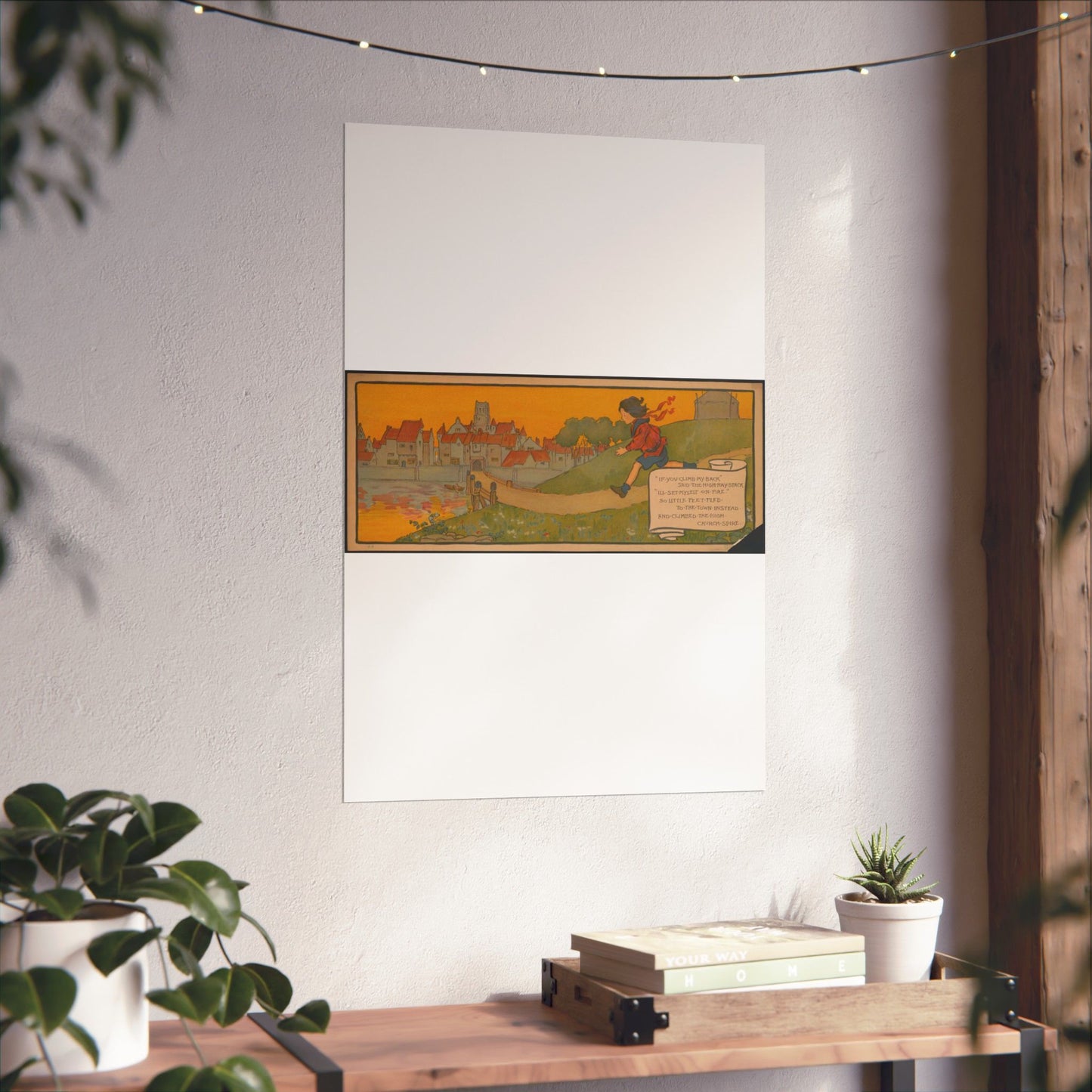 "If you climb my back" said the high haystack.. High Quality Matte Wall Art Poster for Home, Office, Classroom