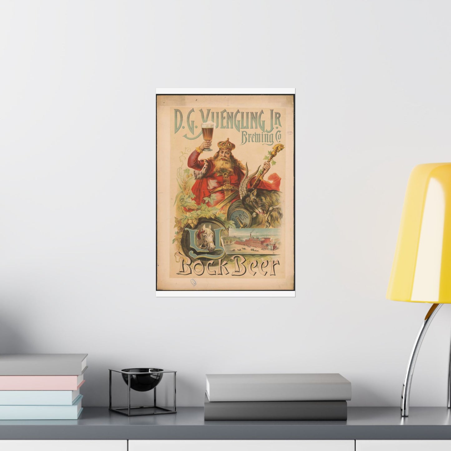 D.G. Yuengling Jr. Brewing Co., bock beer High Quality Matte Wall Art Poster for Home, Office, Classroom