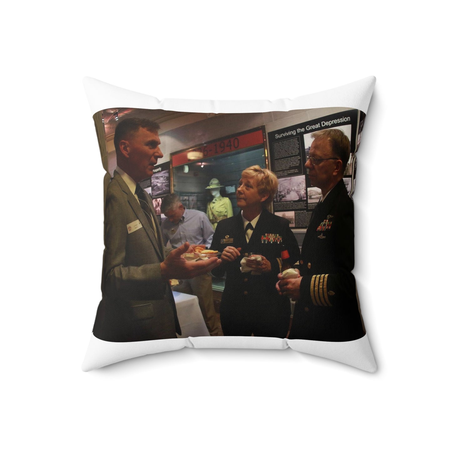 Guests of U.S. Marine Brig. Gen. Terry V. Williams, Decorative Accent Square Pillow