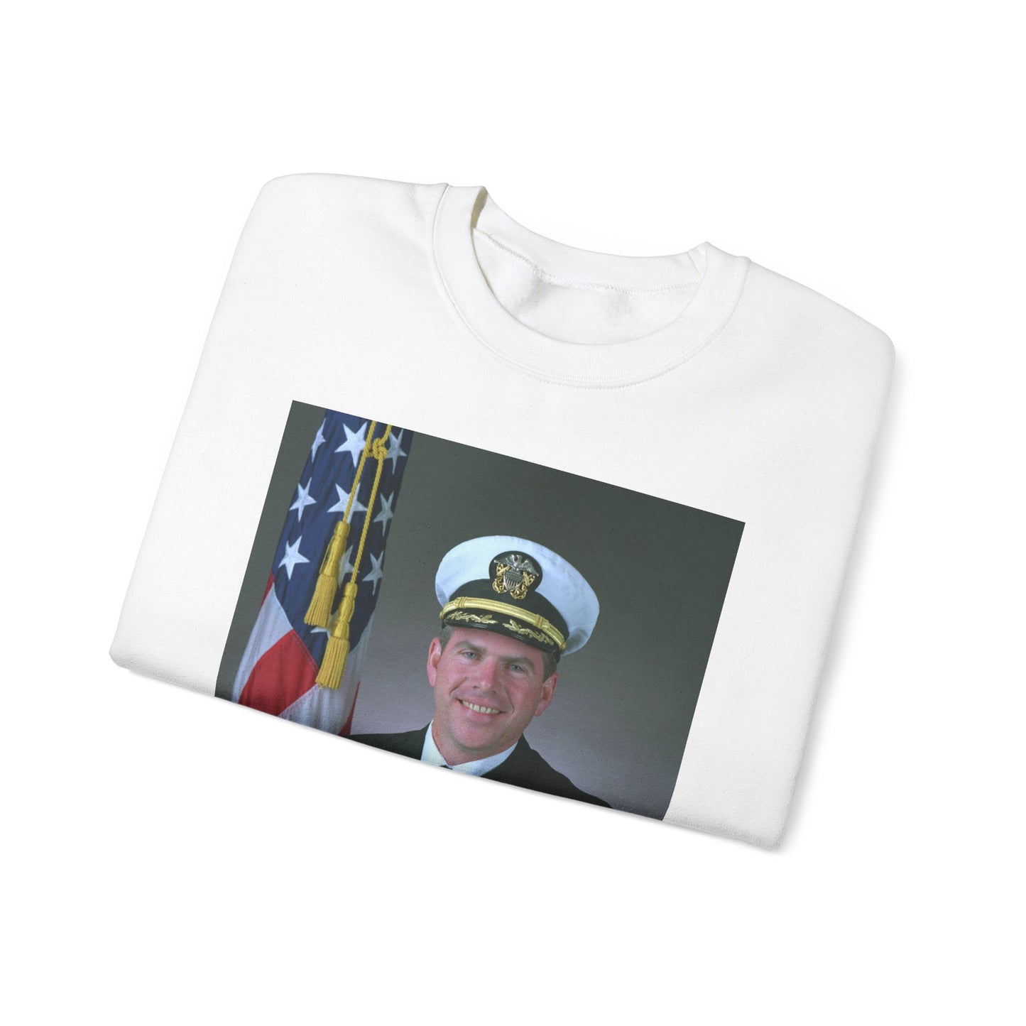 Commander Theodore J. Hoffman, USN White Heavy Blend Adult Crew Neck SweatShirt