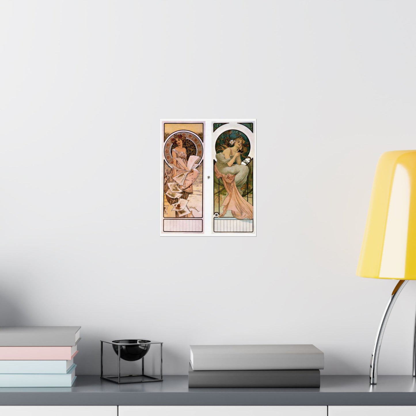 Alfonse Mucha Artworks - Drawing. Public domain image. High Quality Matte Wall Art Poster for Home, Office, Classroom