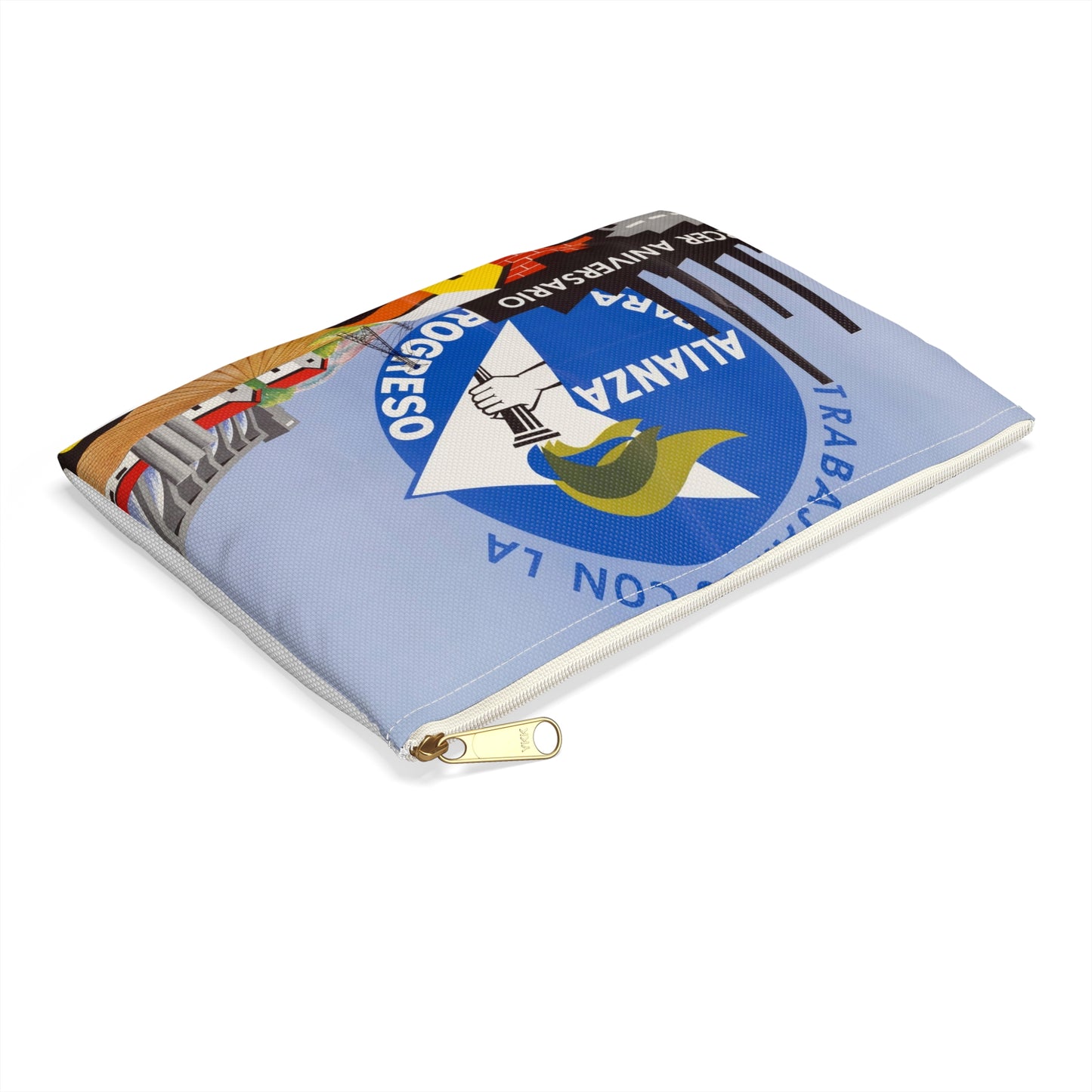Alliance Posters, Cold War American Propaganda poster Large Organizer Pouch with Black Zipper