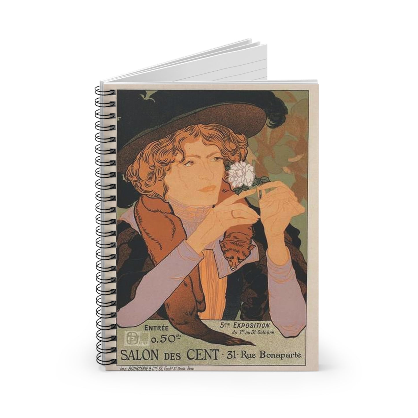 Affiche pour le Salon des Cent, "5e Exposition d'Art". Spiral Bound Ruled Notebook with Printed Cover