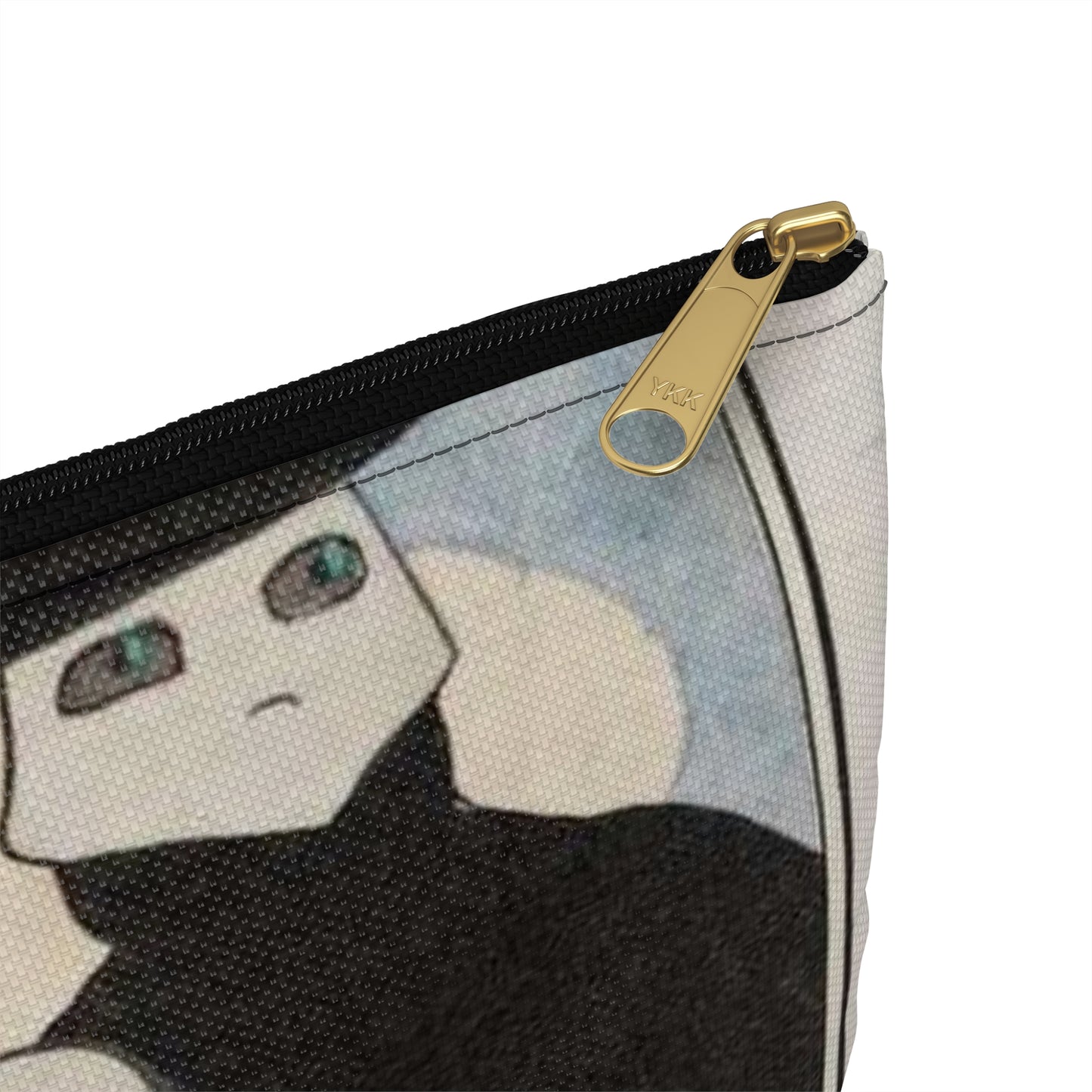 Fancy dress (Travestissement d'aprés Longhi - Robe de damas galonnée de blanc sur laquelle on jettera une baiite de taffetas noir et de dentelle) (CBL WEp 0847) Large Organizer Pouch with Black Zipper