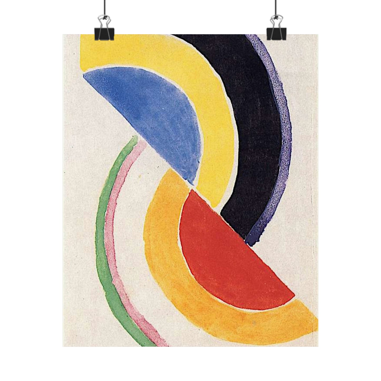 Robert Delaunay - Rhythm III - c. 1932 - Private collection High Quality Matte Wall Art Poster for Home, Office, Classroom