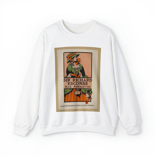 Sir Richard Escombe. - Drawing. Public domain image. White Heavy Blend Adult Crew Neck SweatShirt