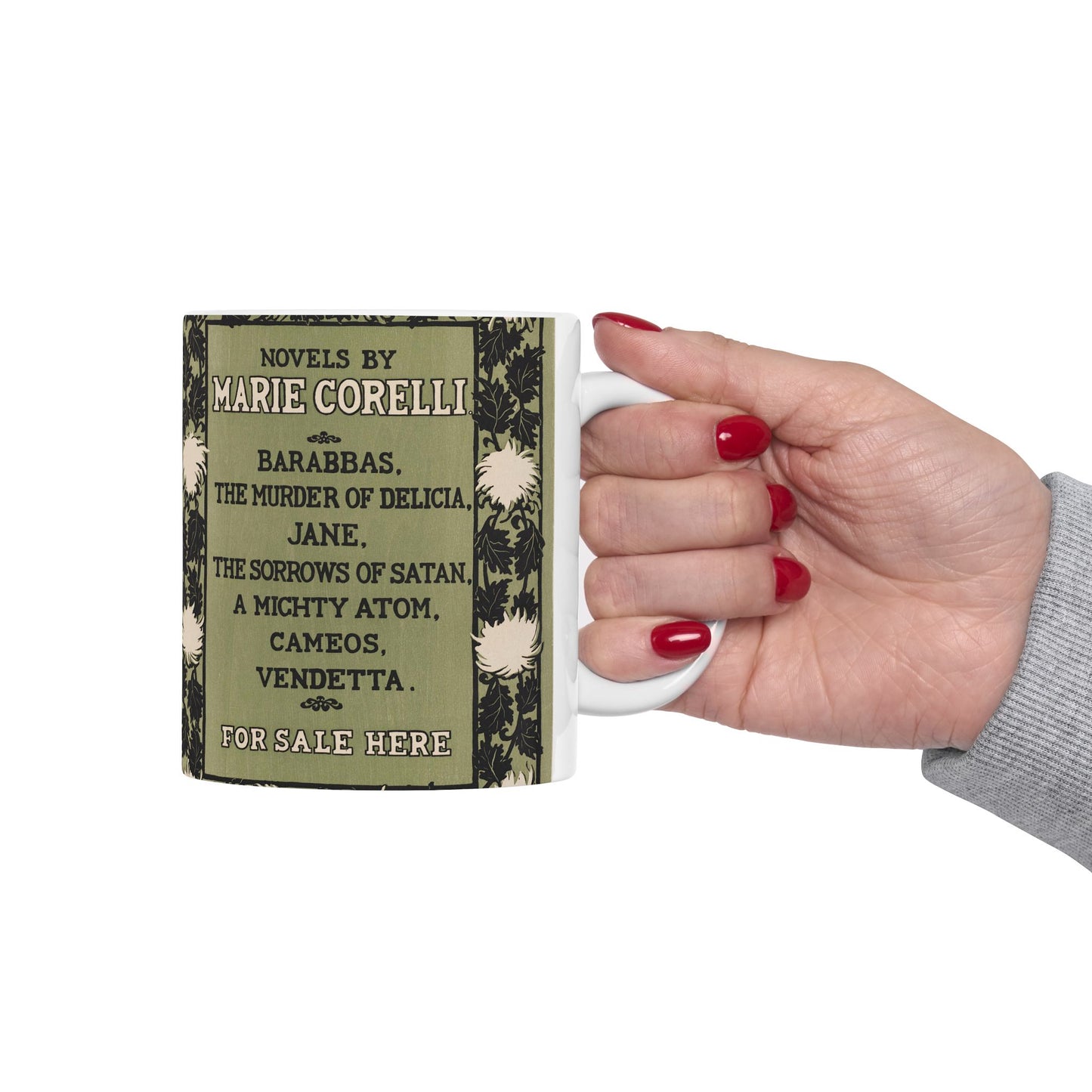 Novels by Marie Corelli, Art Nouveau poster Beautiful Novelty Ceramic Coffee Mug 11oz