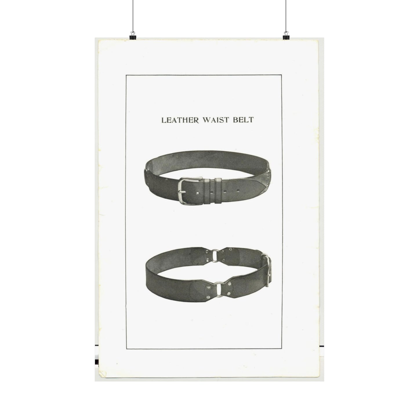 Patent drawing - Leather Waist Belt - . Public domain  image High Quality Matte Wall Art Poster for Home, Office, Classroom
