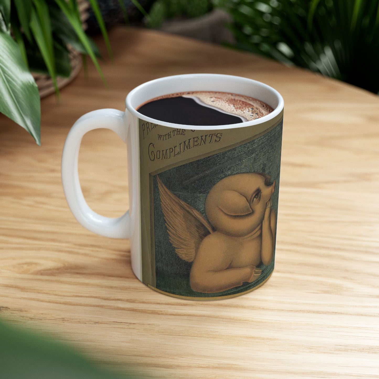 Fairbank's cherubs--Presented with the compliments of N.K. Fairbank & Co., lard refiners, Chicago & St. Louis Beautiful Novelty Ceramic Coffee Mug 11oz