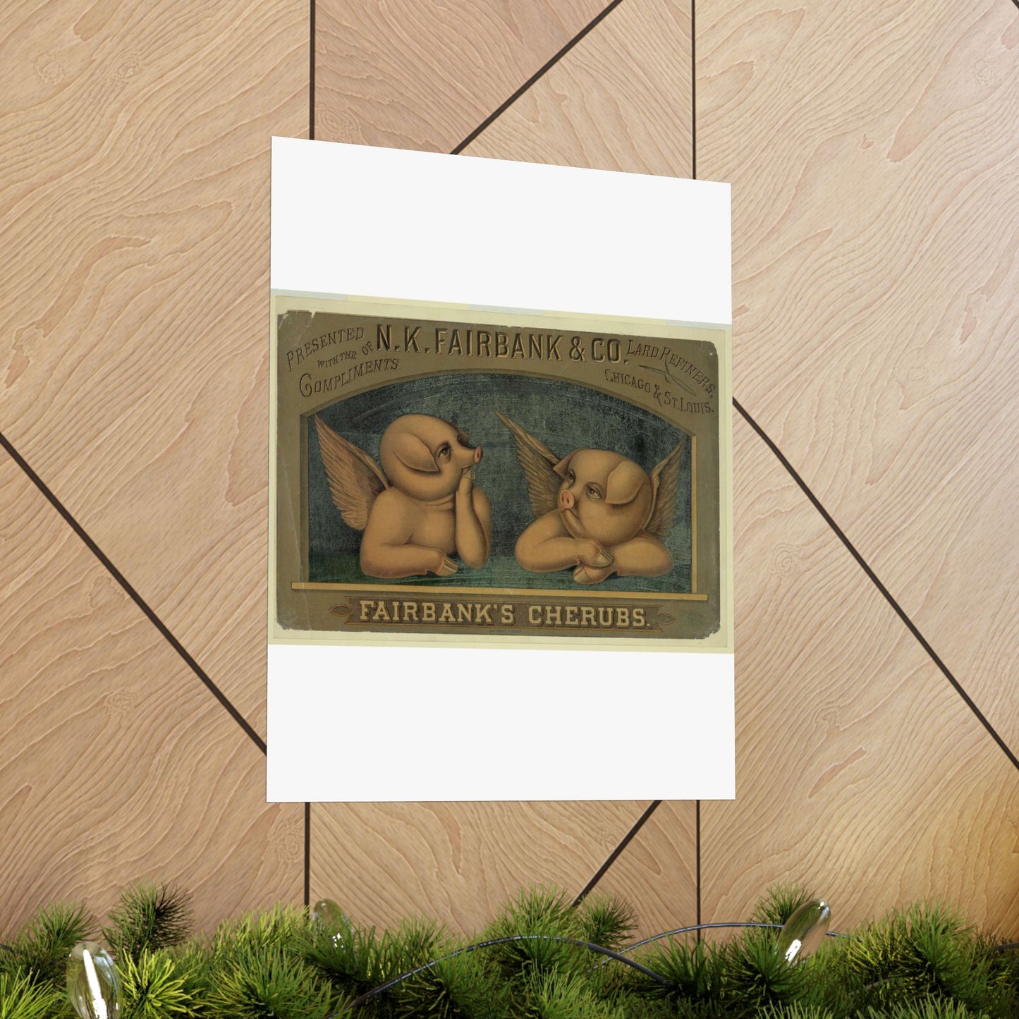 Fairbank's cherubs--Presented with the compliments of N.K. Fairbank & Co., lard refiners, Chicago & St. Louis High Quality Matte Wall Art Poster for Home, Office, Classroom