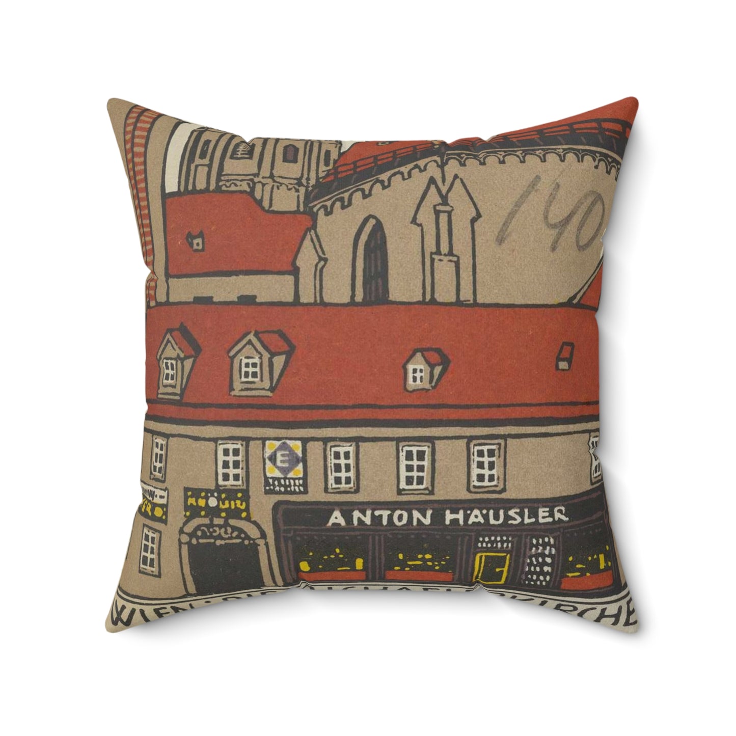 Vienna- St. Michael's Church (Wien- Die Michaelerkirche) MET DP844347 Decorative Accent Square Pillow