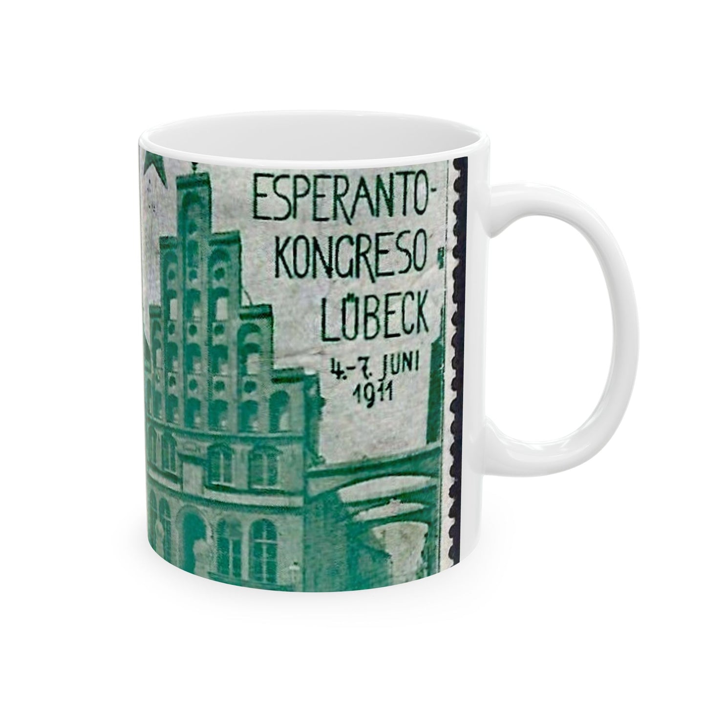 Damals – Esperanto-Kongress – 1911 – Reklamemarke Beautiful Novelty Ceramic Coffee Mug 11oz