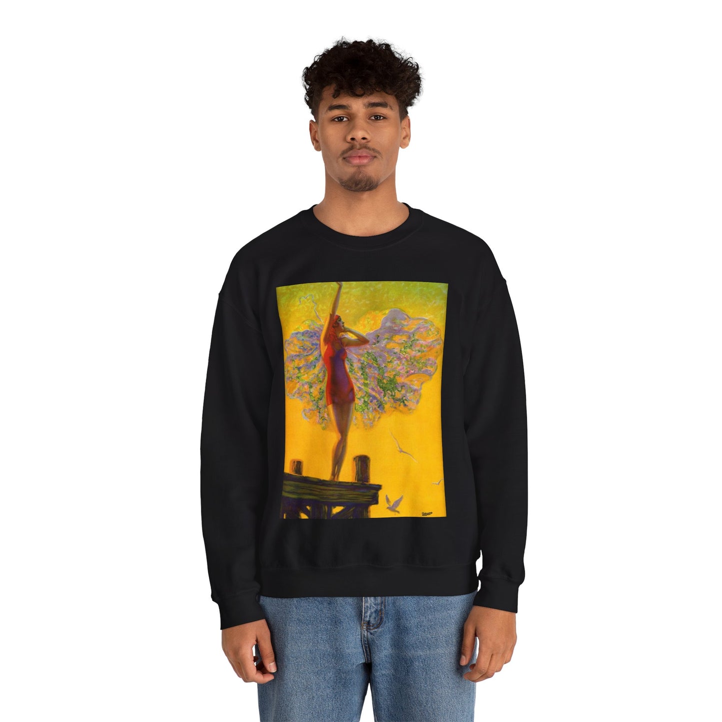 “Golden Glory” by Edward Mason Eggleston, 1929 Black Heavy Blend Adult Crew Neck SweatShirt