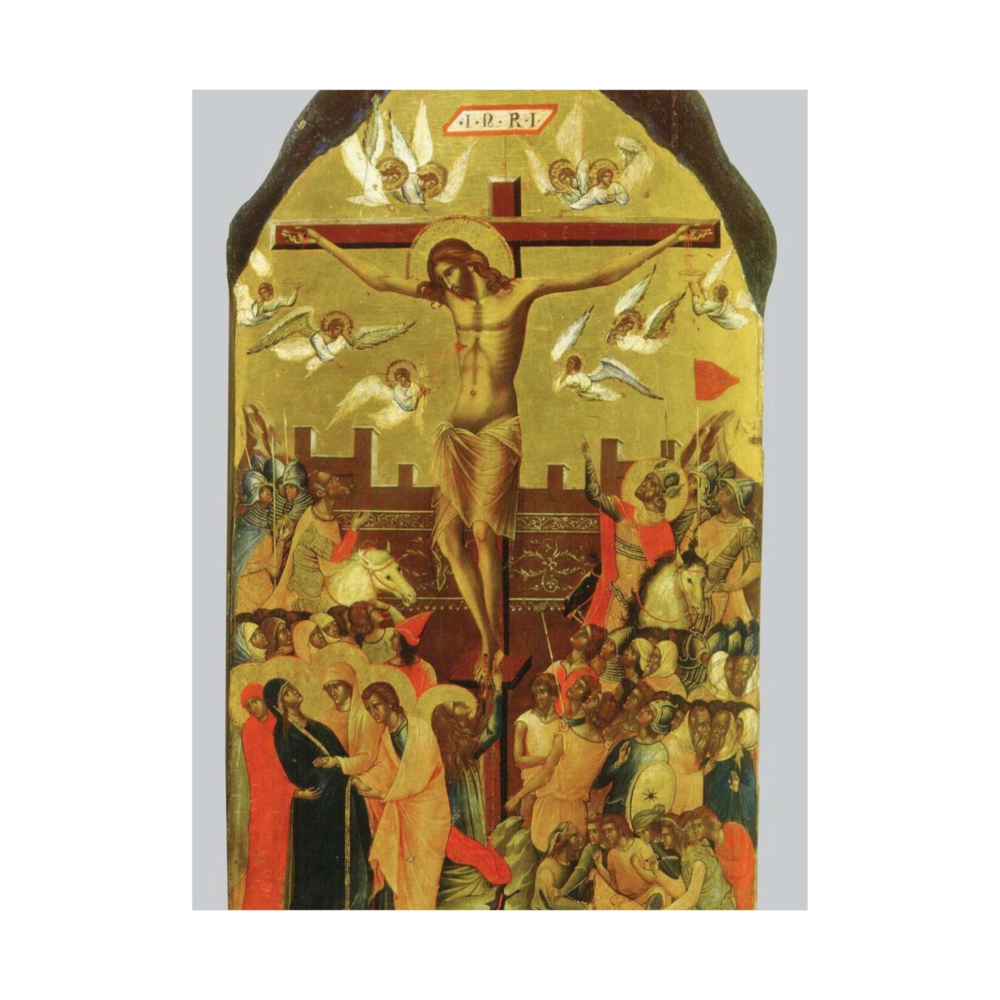 Crucifixion by Paolo Veneziano (Byzantine museum) High Quality Matte Wall Art Poster for Home, Office, Classroom