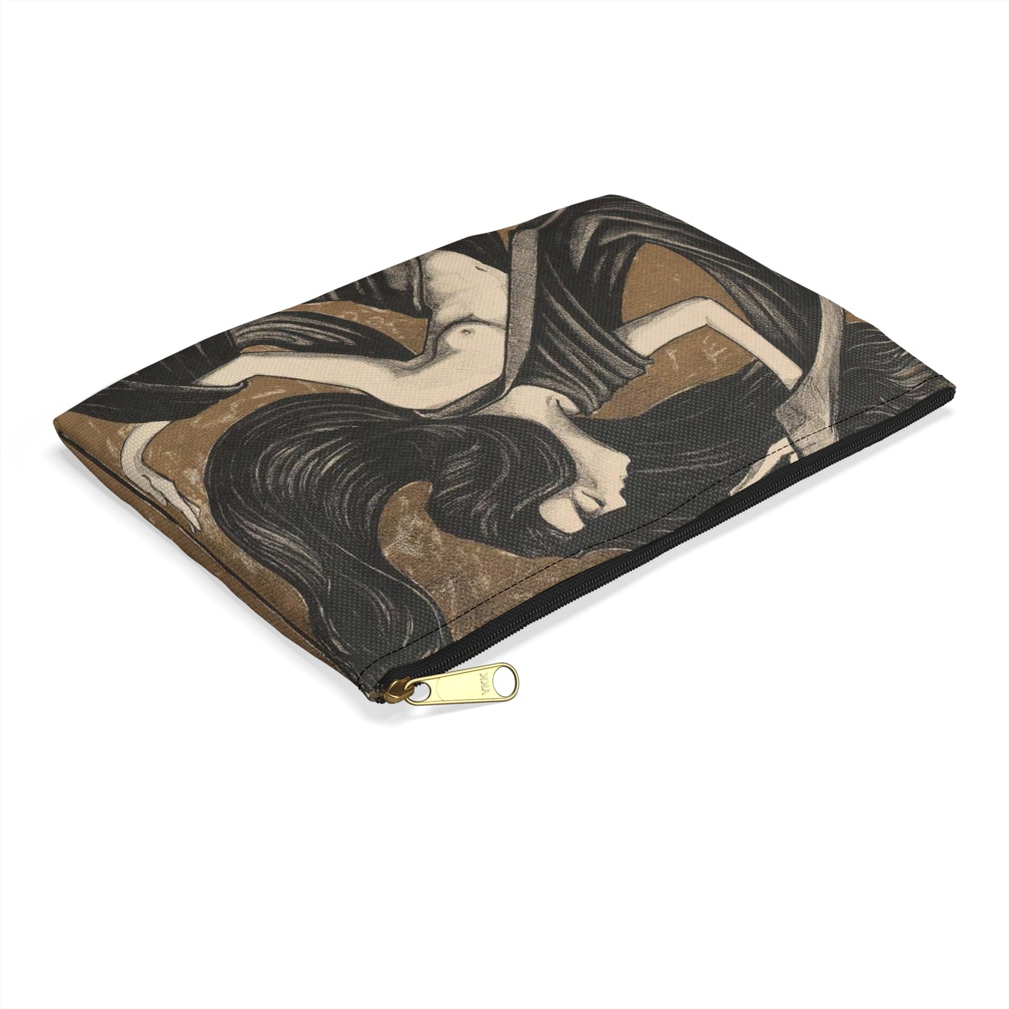 Danseres met draperieën - Drawing. Public domain image. Large Organizer Pouch with Black Zipper