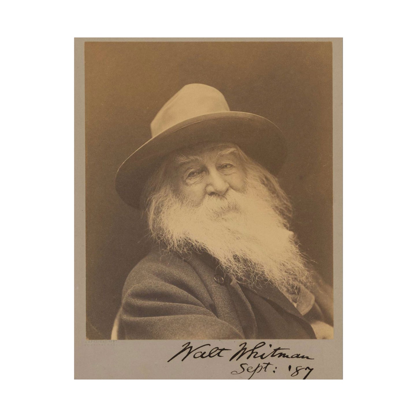 George C. Cox - Walt Whitman - Google Art Project High Quality Matte Wall Art Poster for Home, Office, Classroom