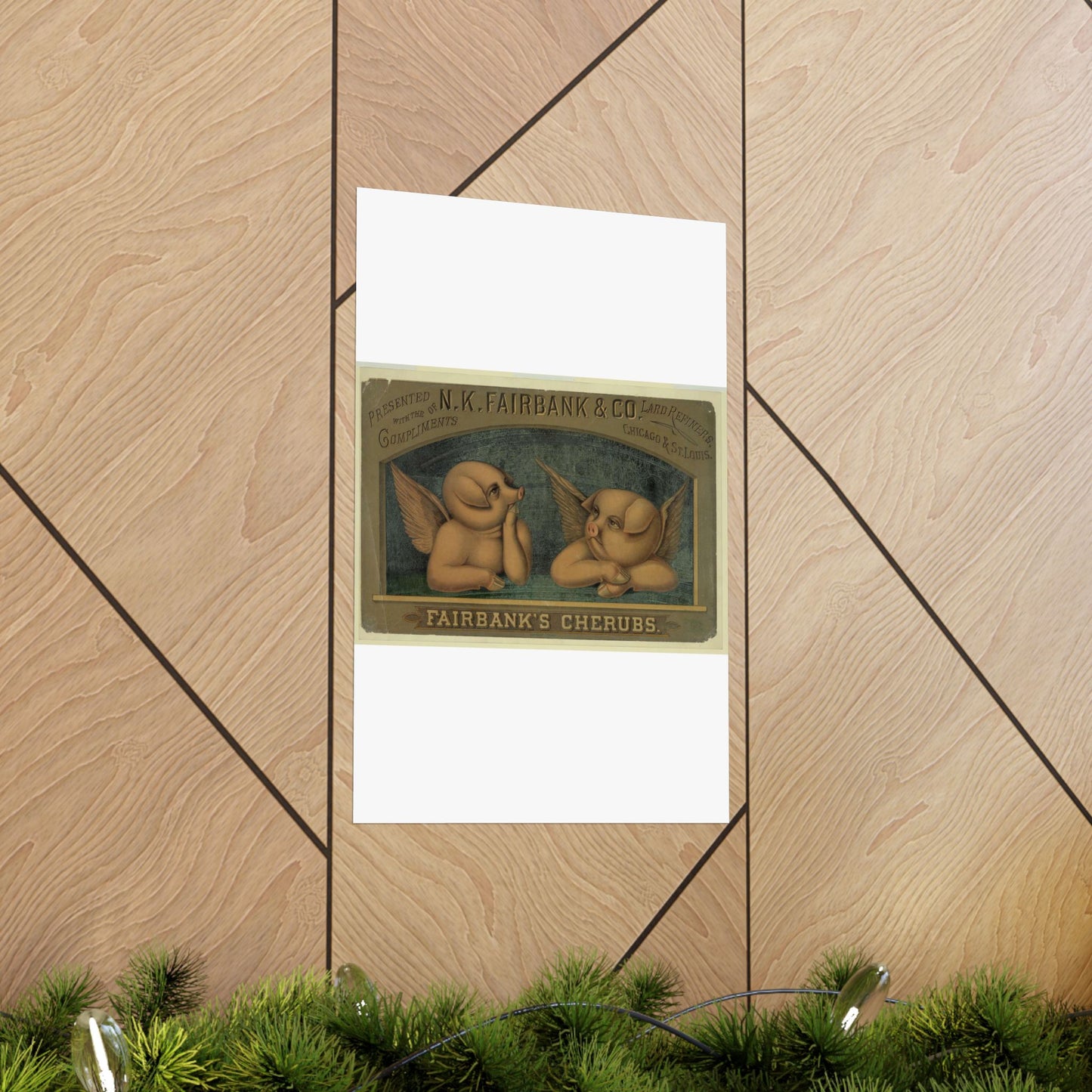 Fairbank's cherubs--Presented with the compliments of N.K. Fairbank & Co., lard refiners, Chicago & St. Louis High Quality Matte Wall Art Poster for Home, Office, Classroom