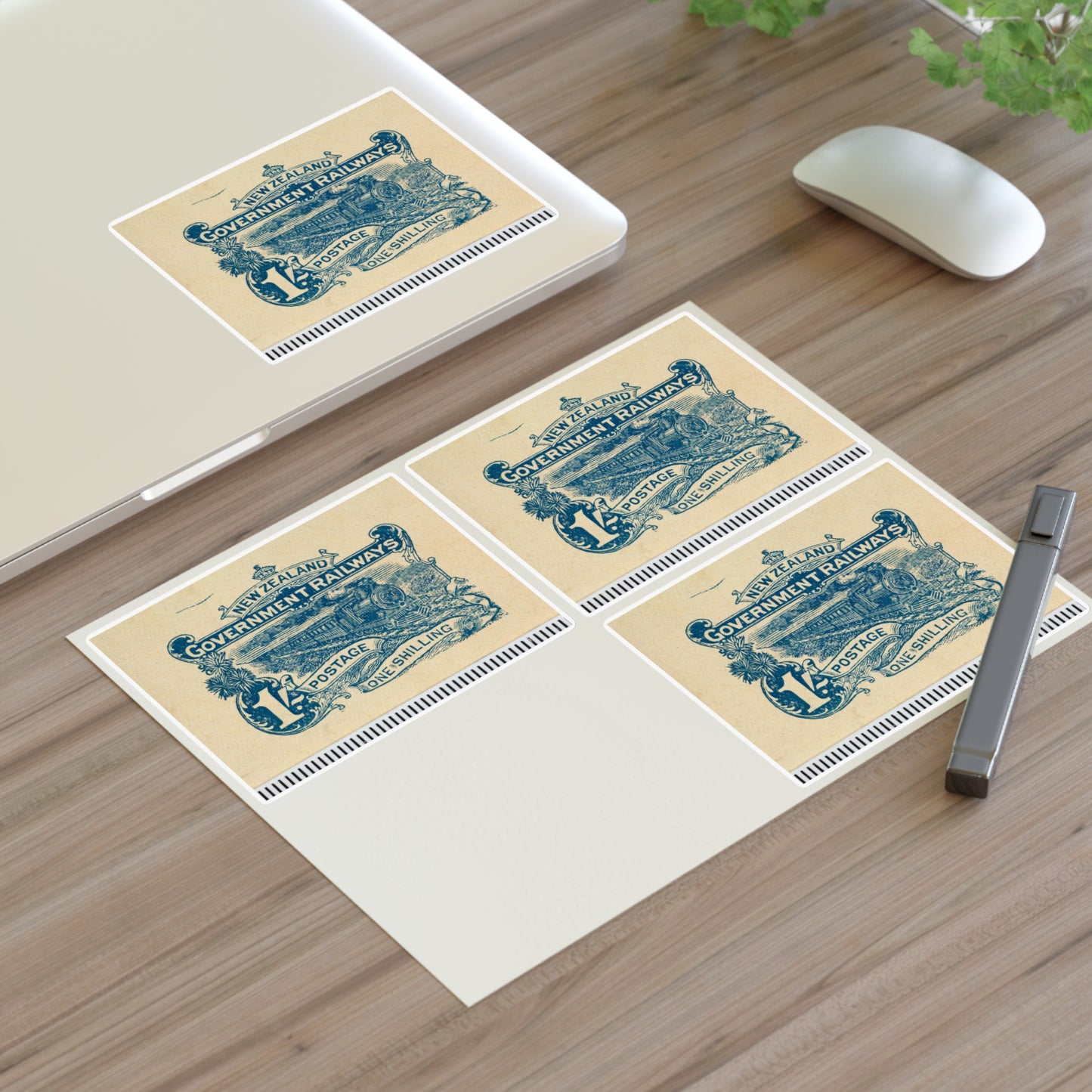 One shilling die proof for the proposed Railways Department stamp issue Laminated UV Protective Vinyl Stickers