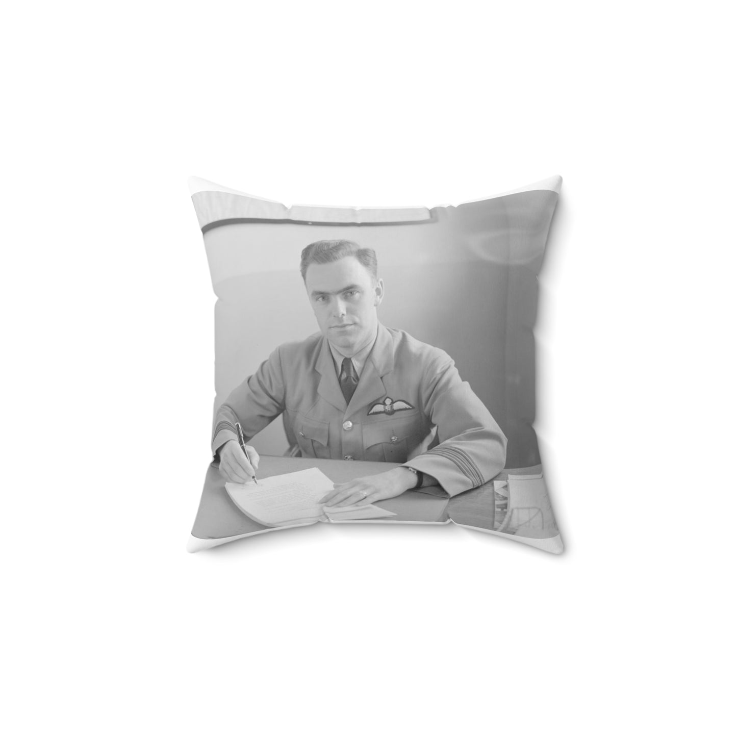 Unidentified Man, about 1940-1944 Decorative Accent Square Pillow