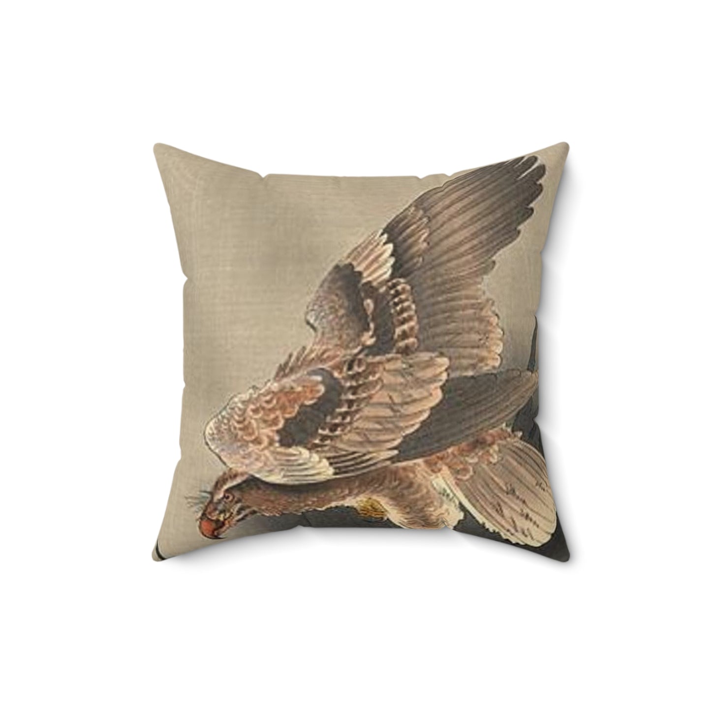 Koson - swooping-eagle, Ohara Koson Decorative Accent Square Pillow