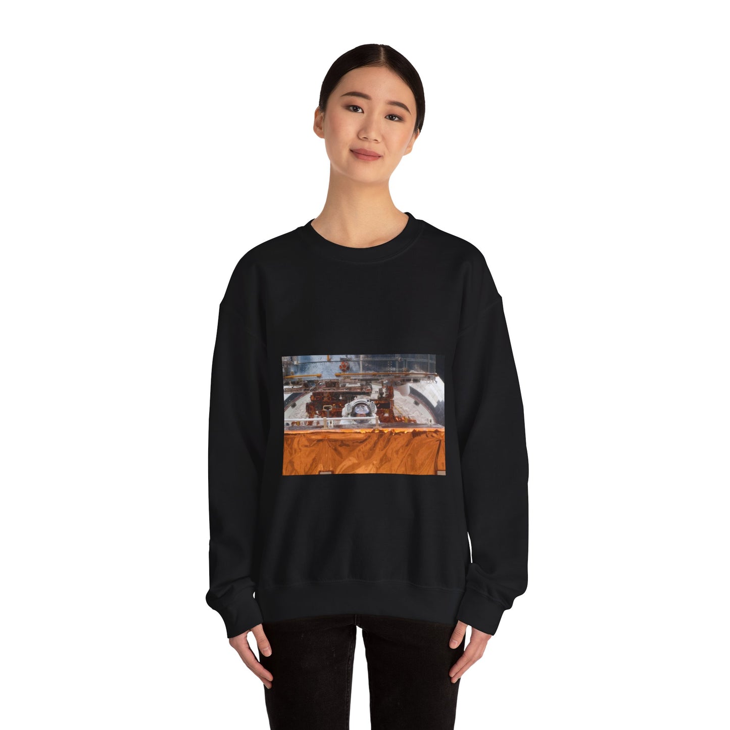 S125E009881 - STS-125 - STS-125 MS5 Feustel during EVA5 Black Heavy Blend Adult Crew Neck SweatShirt