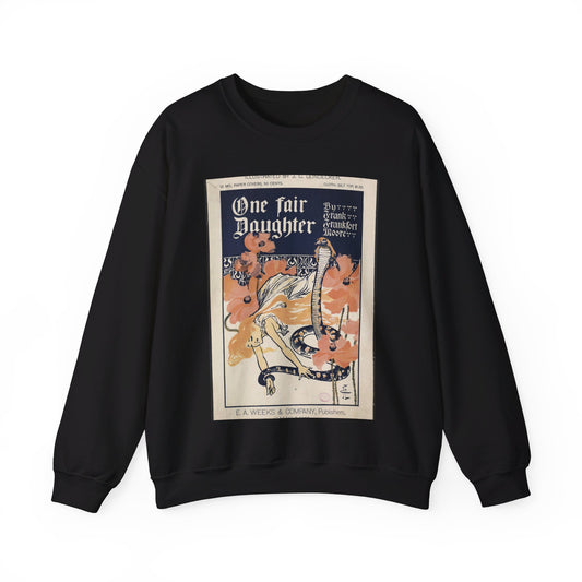 One fair daughter, by Frank Frankfort Moore Black Heavy Blend Adult Crew Neck SweatShirt