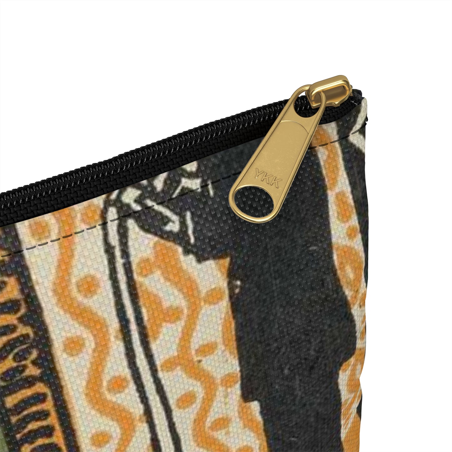 Gespräch eines Redakheurs mit einem Staatsmann Editor's Conservation with a Statesman) Large Organizer Pouch with Black Zipper