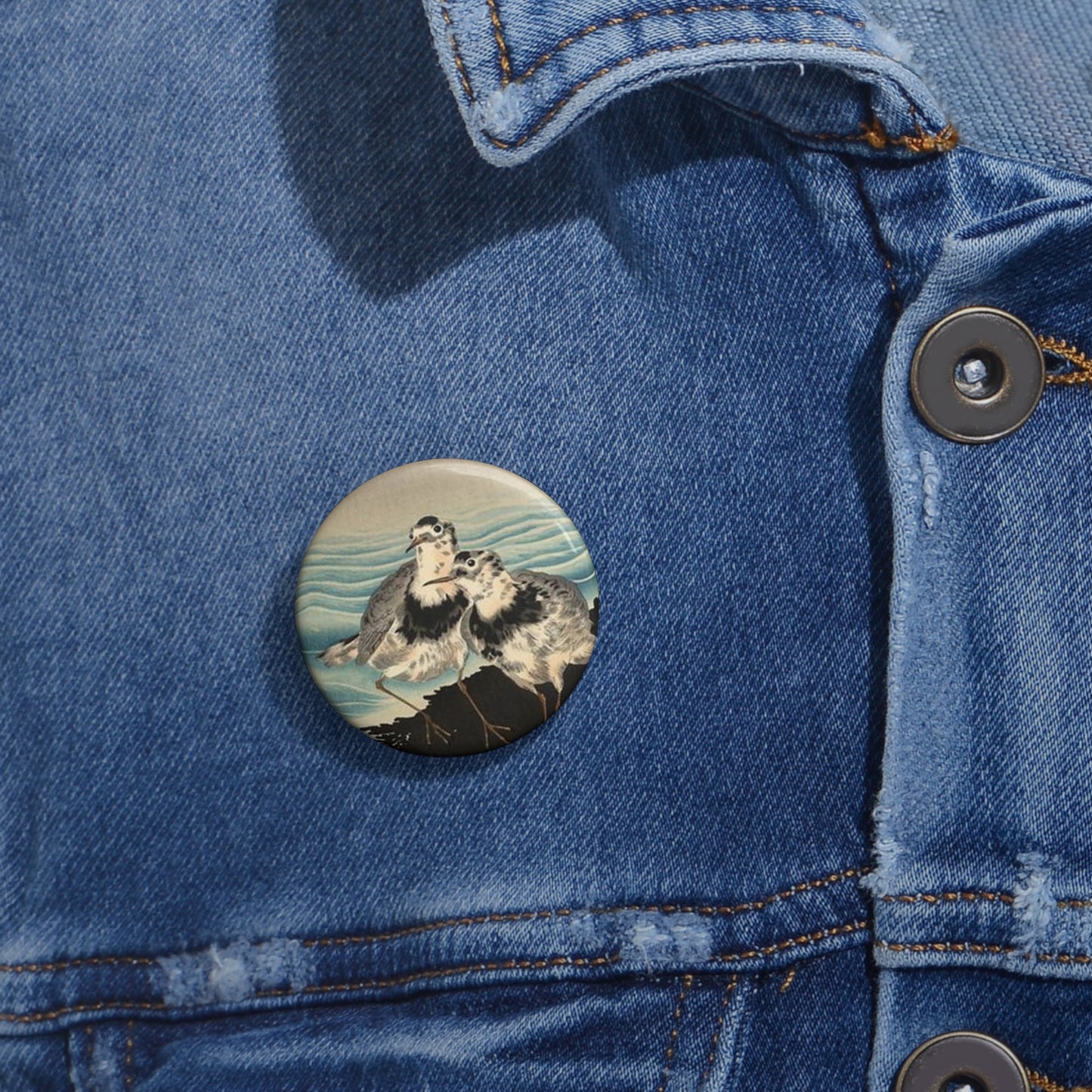 Koson - knots-on-shore, Ohara Koson Pin Buttons with Crisp Design