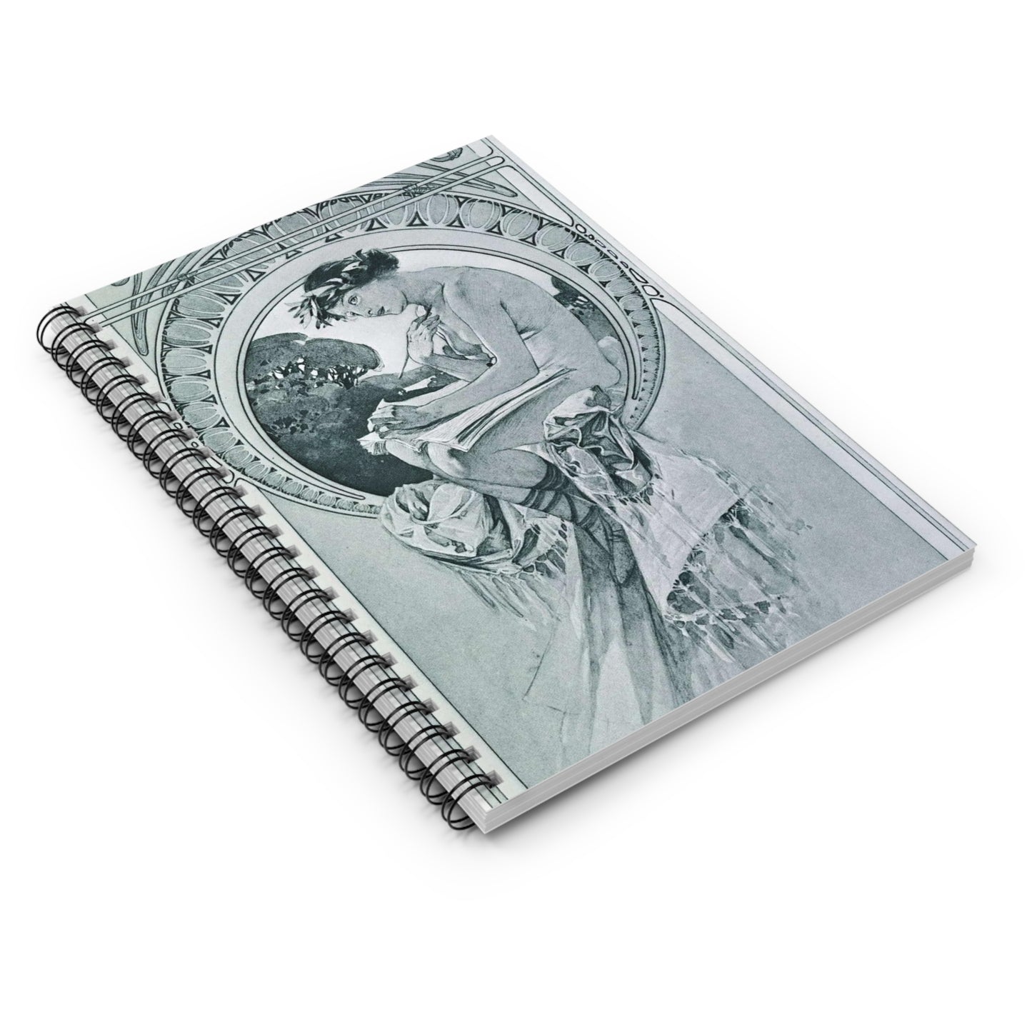 08 mucha documentsdecoratifs 1901 Spiral Bound Ruled Notebook with Printed Cover