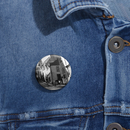 Rue St-Flavien, Quebec City, 1932 Pin Buttons with Crisp Design