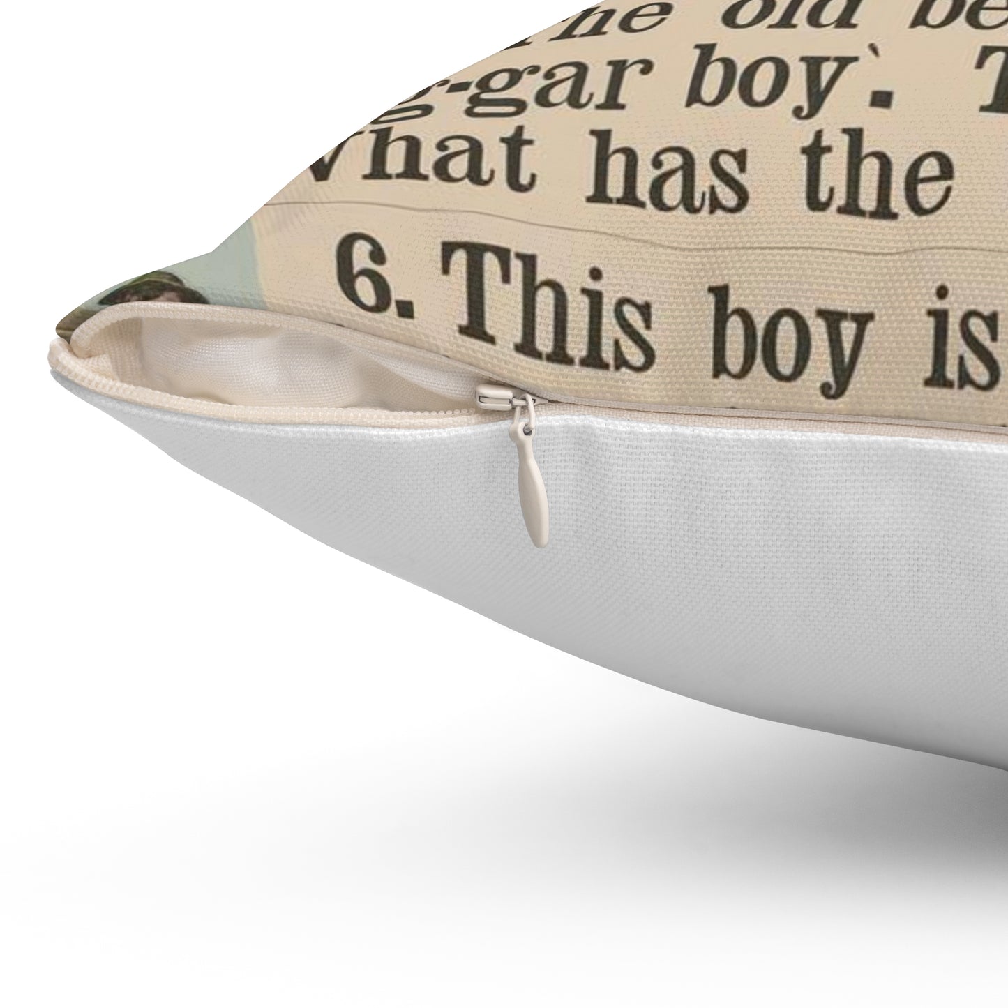School and family charts, accompanied by a manual of object lessons and elementary instruction, by Marcius Willson and N.A. Calkins. No. V. Reading: fourth lessons Decorative Accent Square Pillow