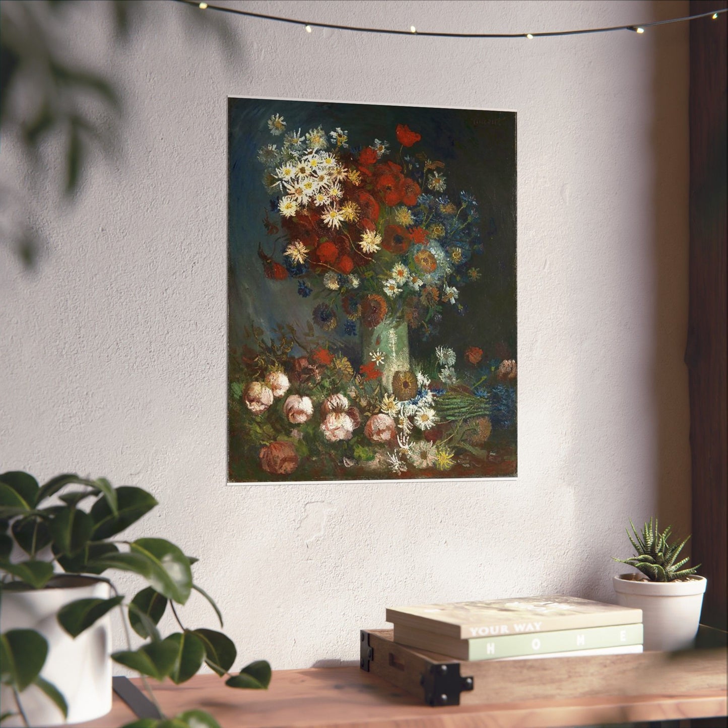 Still life with meadow flowers and roses Van Gogh 1886 High Quality Matte Wall Art Poster for Home, Office, Classroom