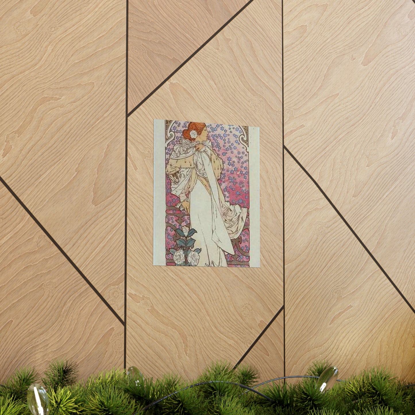 Affiche pour le Théâtre de la Renaissance, "la Dame aux Camélias". High Quality Matte Wall Art Poster for Home, Office, Classroom