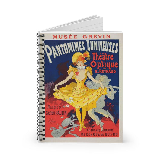 Affiche pour le Musée Grévin, "Pantomimes lumineuses". Spiral Bound Ruled Notebook with Printed Cover