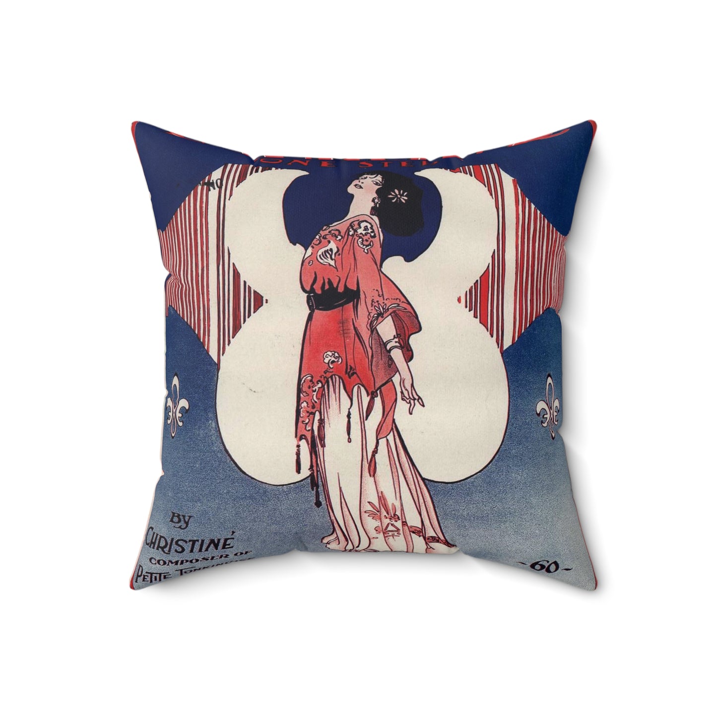 L' amour - Public domain American sheet music Decorative Accent Square Pillow