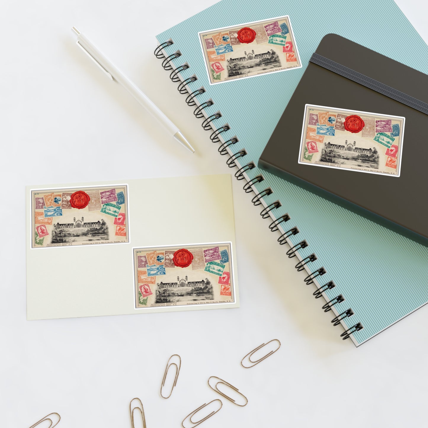 Postcard - postal stamp - Muir & Moodie, New Zealand Laminated UV Protective Vinyl Stickers